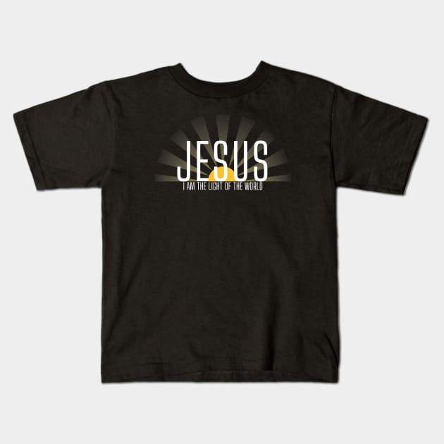 JESUS I AM THE LIGHT OF THE WORLD Kids T-Shirt by Faith & Freedom Apparel 